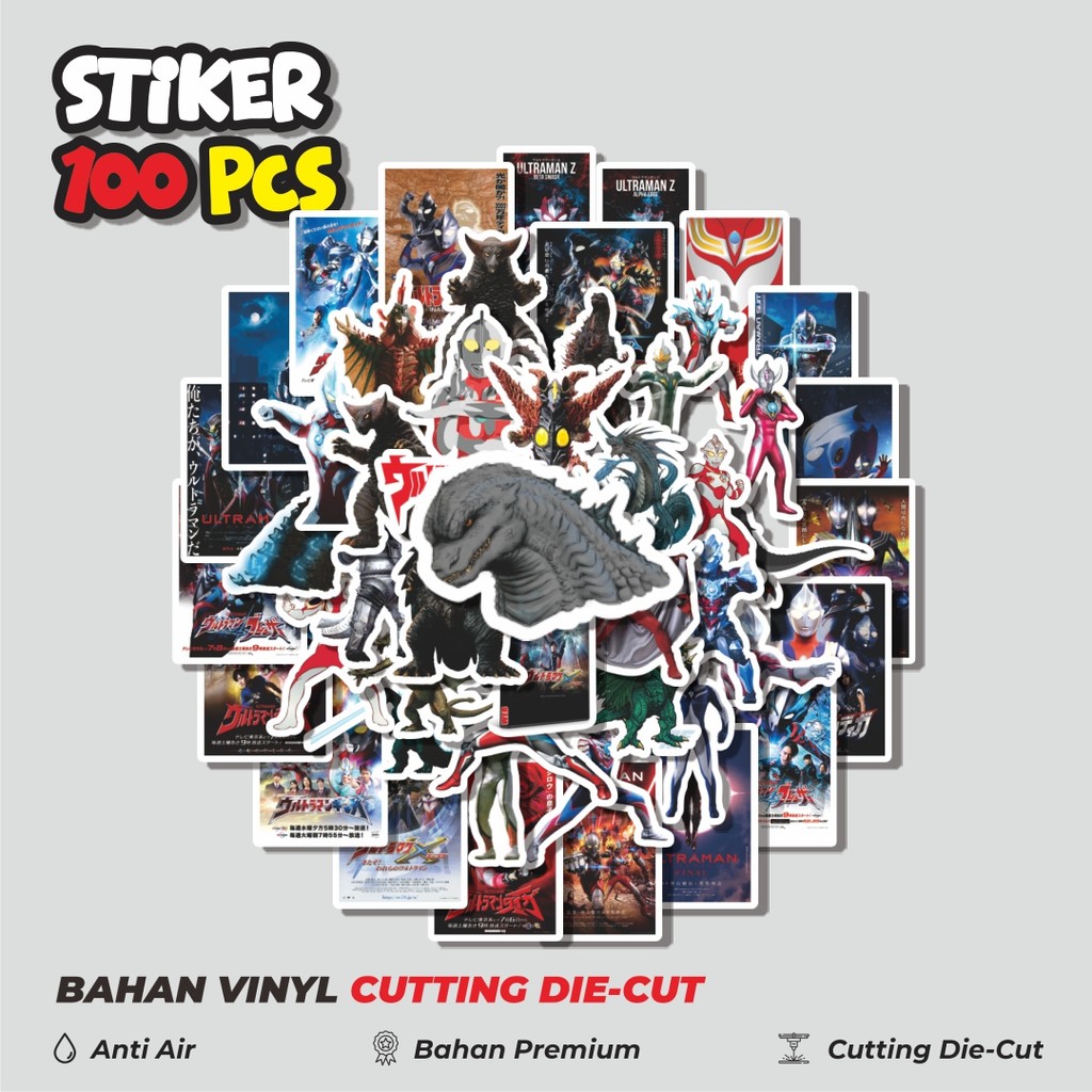 

Terbaru! 50 pcs Stiker Kartun Ultraman Dekorasi Lucu Kreatif untuk Notebook, Skateboard, HP