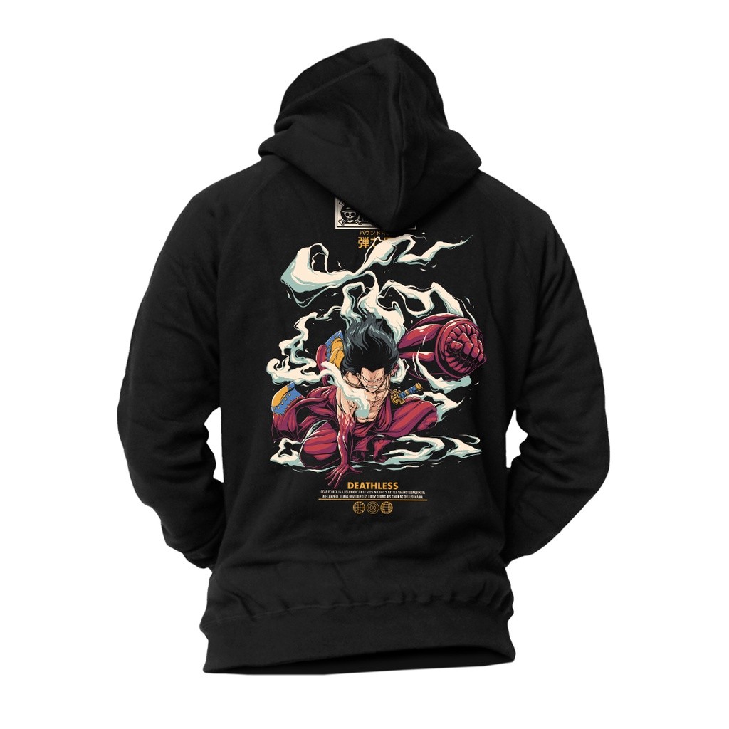 DEATHLESS HOODIE | HOODIE LUFFY | HITAM