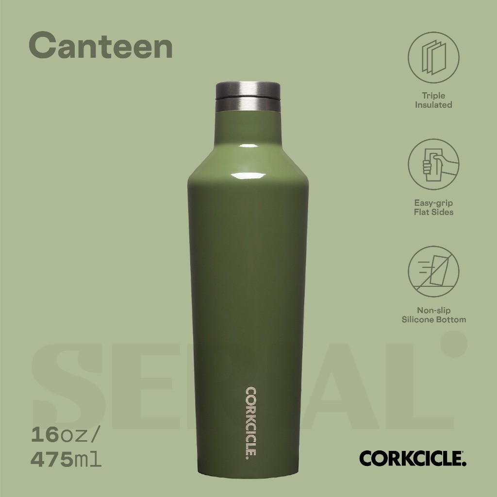 CORKCICLE Canteen 16oz - Classic Olive