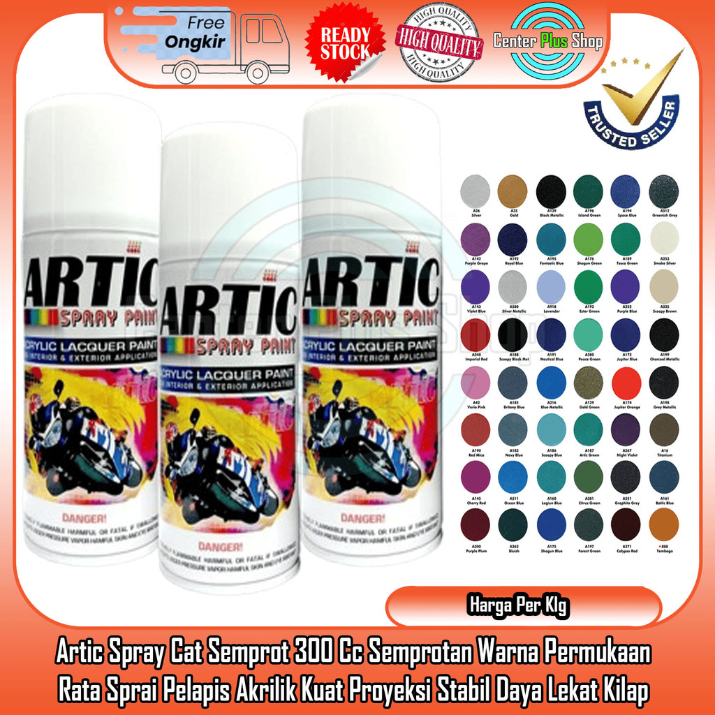 

Artic Spray Cat Semprot 300 Cc Komponen Warna Halus Permukaan Rapi Cet Alumunium Kilap Kaca Botol Seng Logam Presisi Otomotif Tahan Panas Semprotan Paduan Tutup Stabil XREE Finishing Akrilik Serbaguna Multifungsi