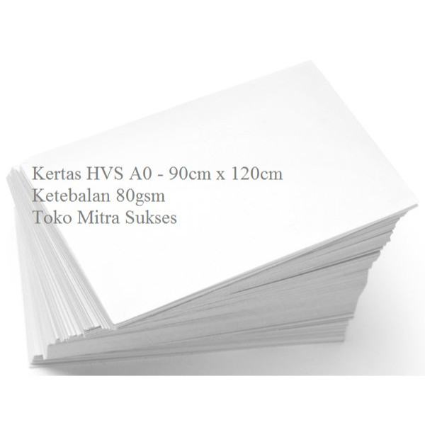 

5 Lembar Kertas HVS A0 - 90cm X 120cm X 80gsm
