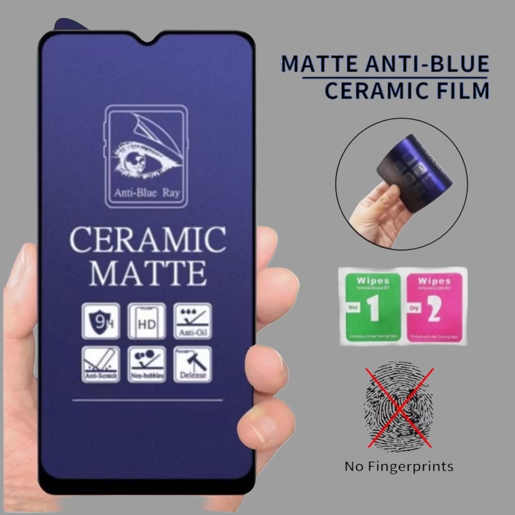 Ceramic Matte Anti Blue Ray Oppo A54, Oppo A74, Oppo A74 5G Screen Guard Protector Anti Radiasi