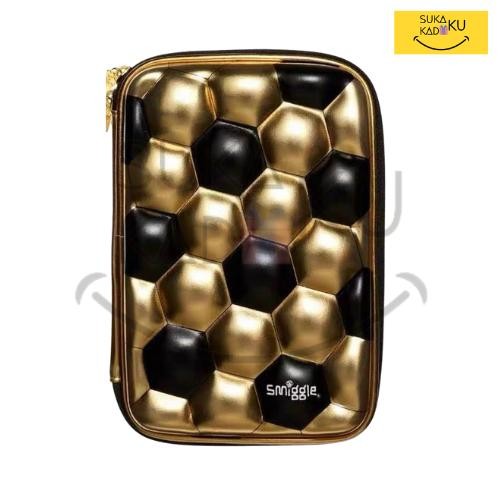 

[New Arrival] SMIGGLE Hardtop Pencil Case Manik / Bola Tempat Pensil 3D Pouch Anak - Gold