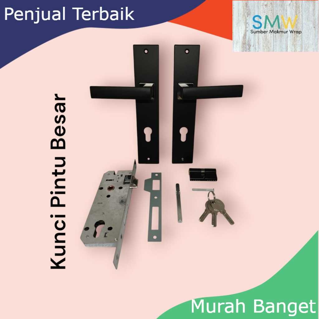 Kunci Pintu Besar Kotak Hitam / Pull Handle / Kunci Pintu Besar BLACK SERIES / Handle Pintu Besar HI