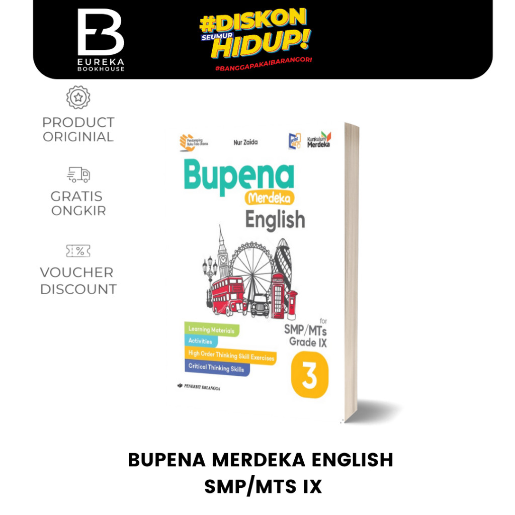 ERLANGGA - BUPENA MERDEKA ENGLISH SMP/MTS KELAS 3 - KURIKULUM MERDEKA