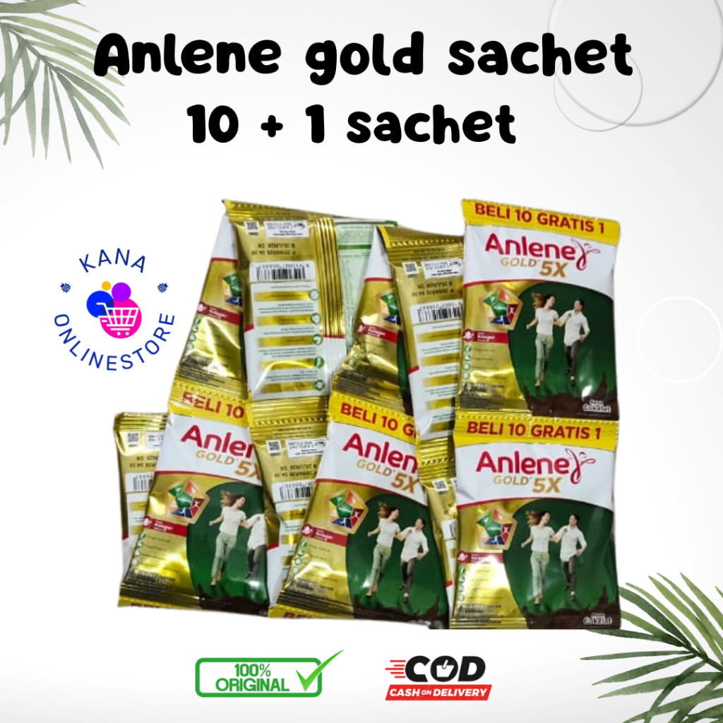 

NEW ANLENE GOLD 5X COKLAT/VANILA - ISI 10+1 Sachet PREMIUM