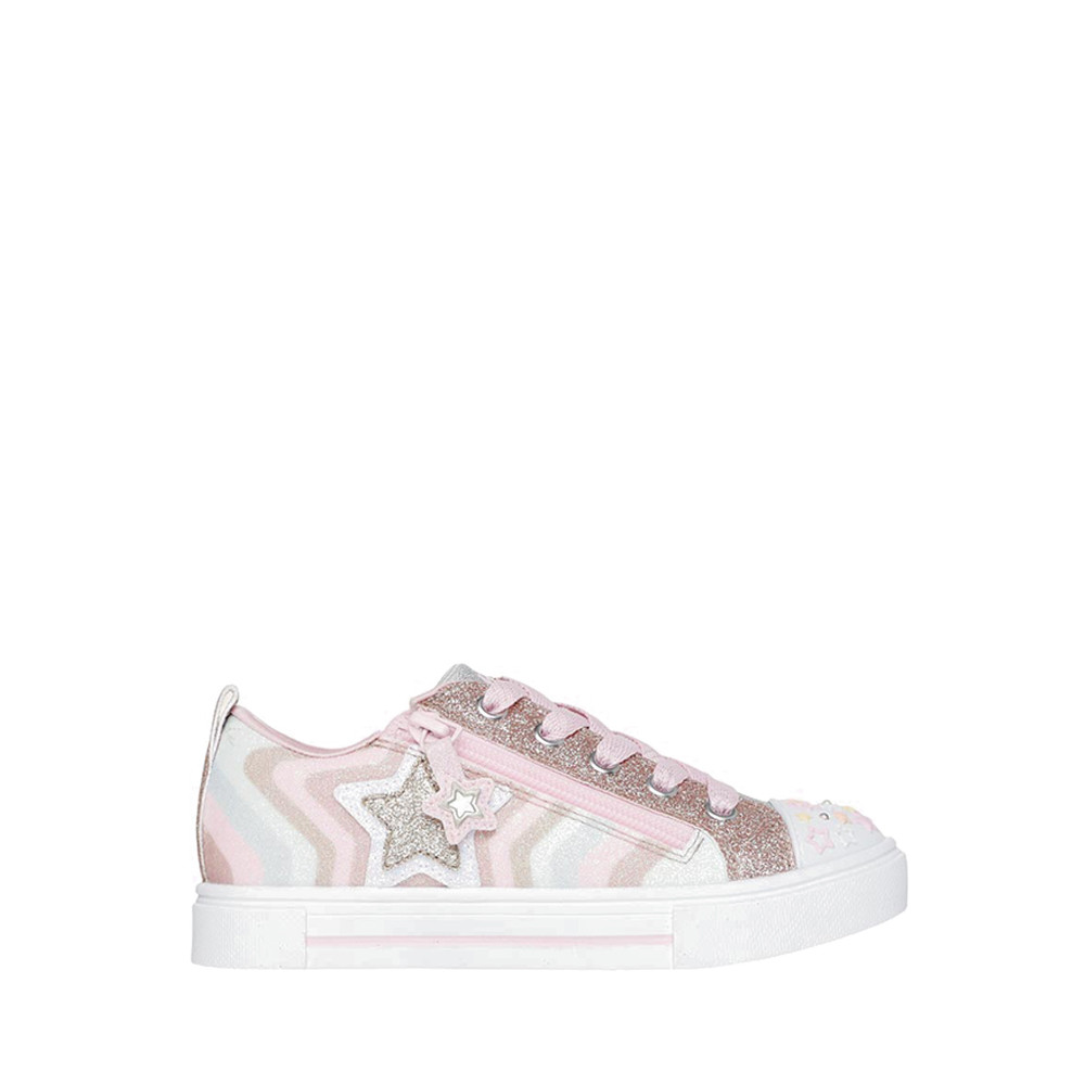 Skechers Twinkle Sparks Girl's Lifestyle Grade School Shoes - Rose