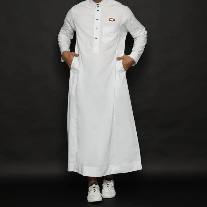 Jubah Pria Assyauqie Gamis Pria Dewasa Baju Jubah Pria Dewasa - Putih,