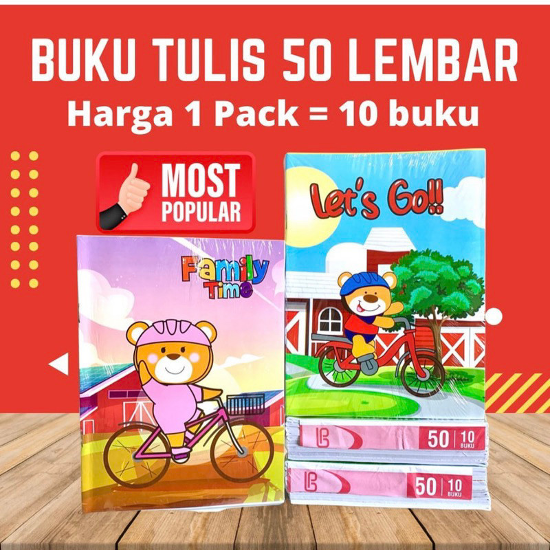 

RAJA TRENDY - BUKU TULIS 50 LEMBAR 10 BUKU SA