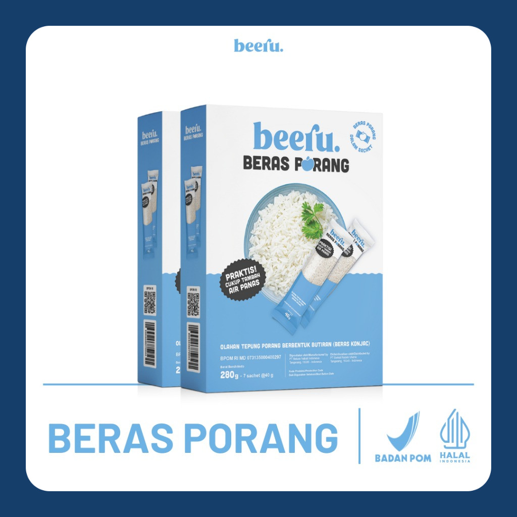 

Beeru Beras Porang Isi 2 Box - Shirataki Konjac Rice
