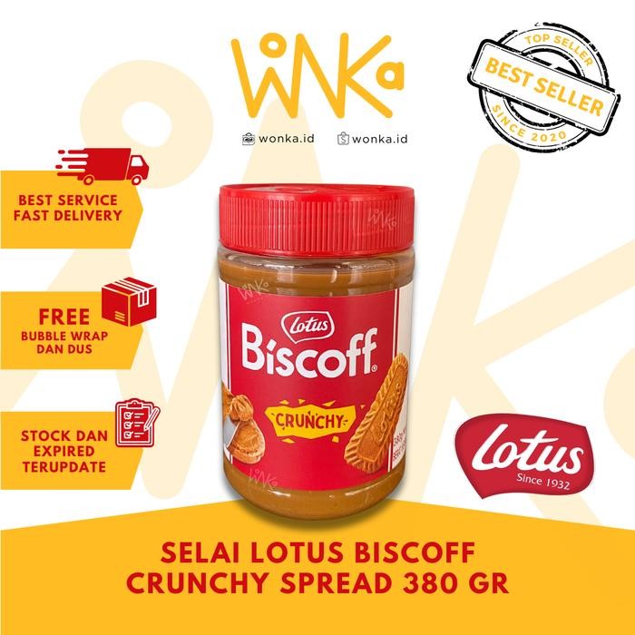 

Lotus Crunchy Spread - Selai Speculoos 380 gr - Biscoff Caramel Cookie