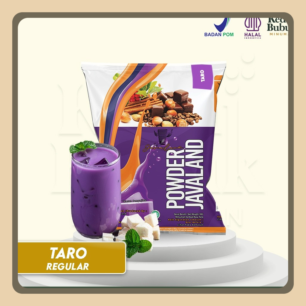 

Javaland Bubuk Minuman Rasa Taro 1Kg - Regular Plain | Bubble Powder Drink Boba
