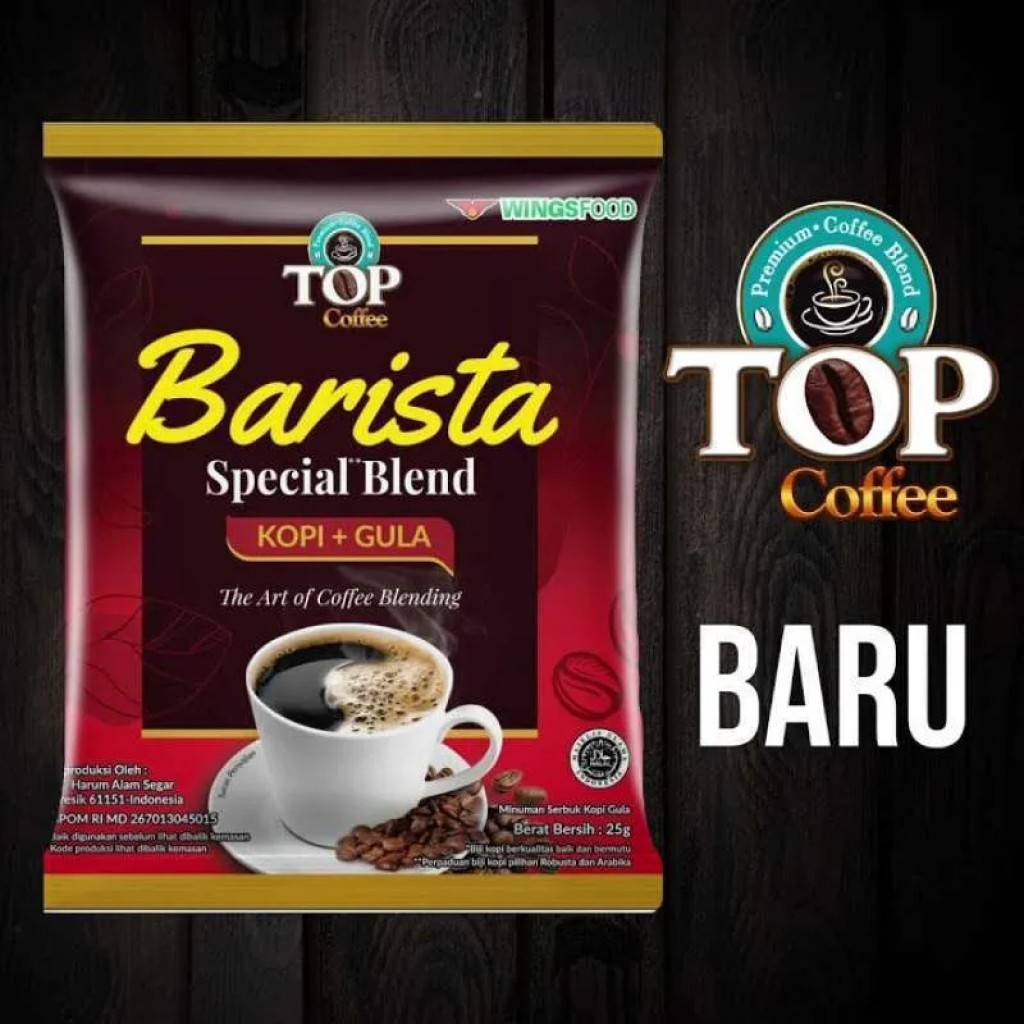 

[Kopi] TOP Coffee - Barista Kopi + Gula Sachet 25gr | Isi 3 Sachet