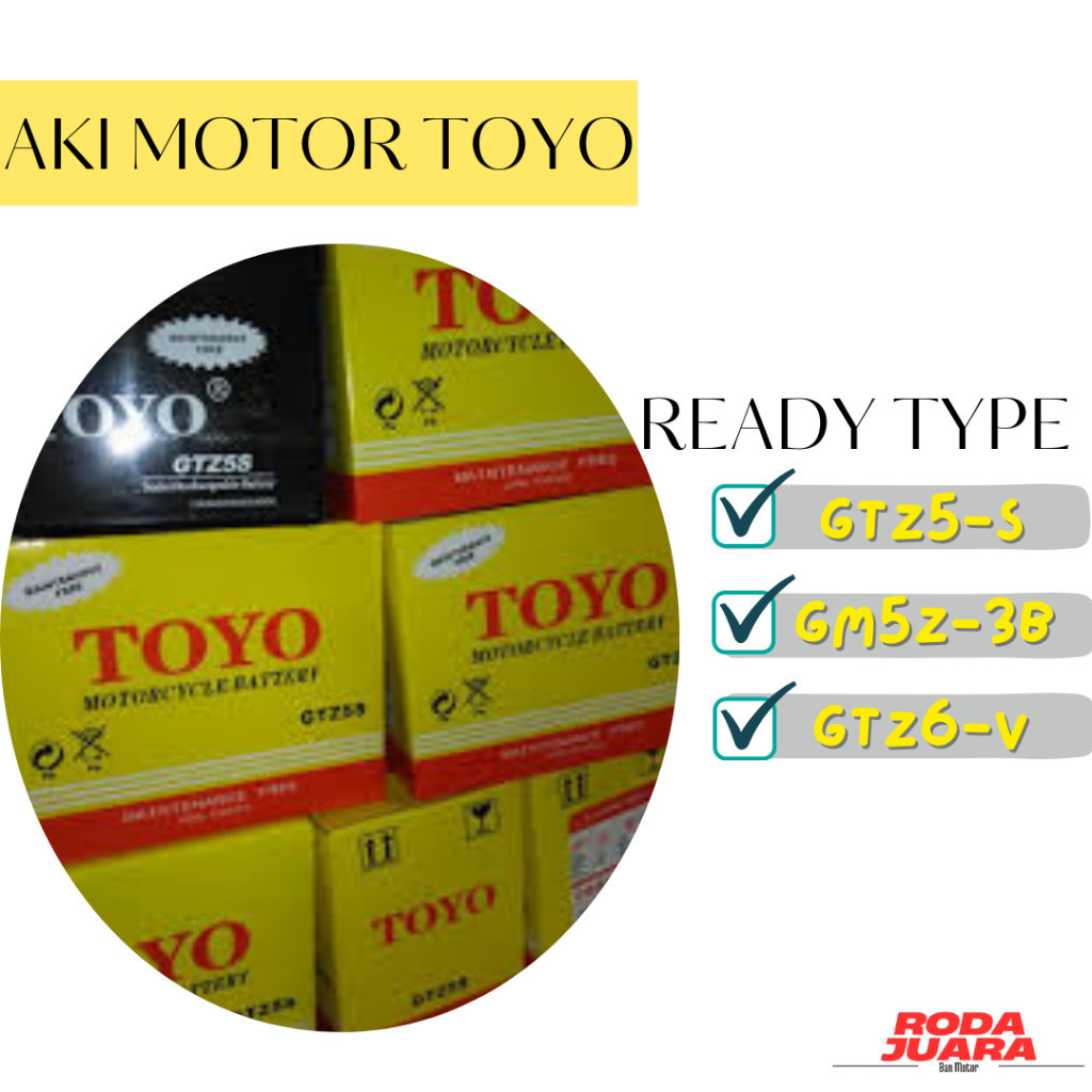 Accu Motor TOYO DAN OMEGA  GTZ5S GTZ6S GM5Z3B MF AKI KERING