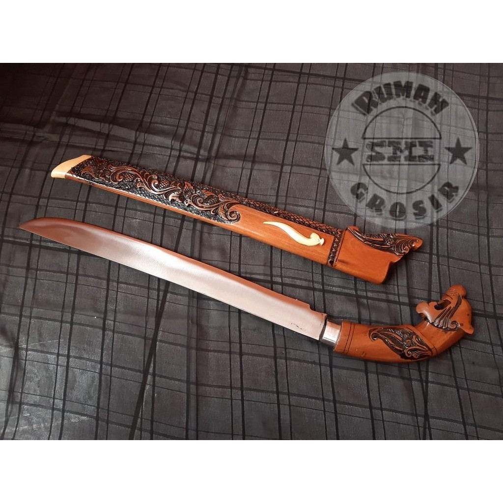 Golok Serbaguna KEPALA MACAN FULL UKIRAN PREMIUM BAJA PER HIGH QUALITY