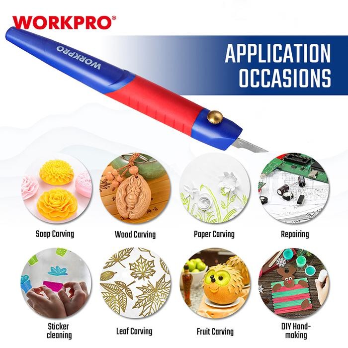 

WORKPRO WP219005 Pisau Cutter Hobi 14 pcs Hobby Knife Set