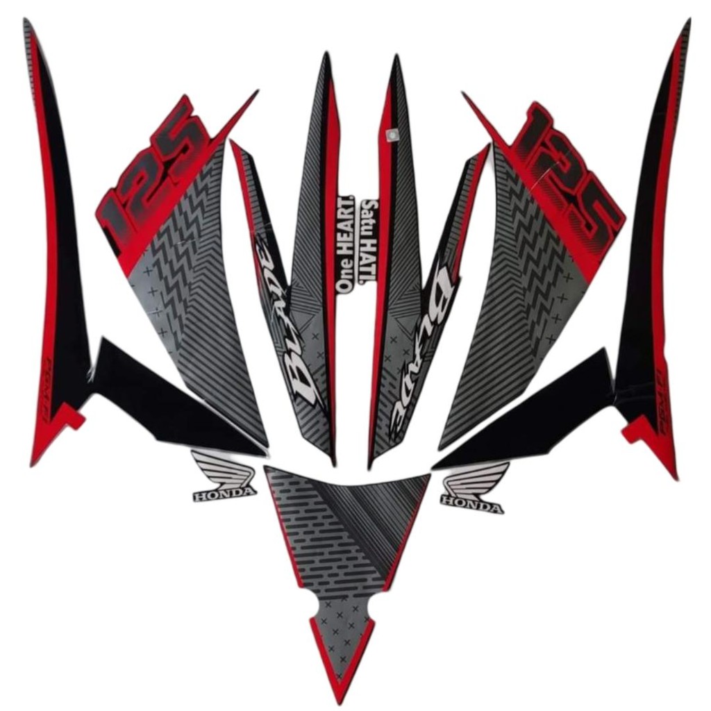 Stiker Striping Motor Honda Blade 125 Full Body 2016 Berkualitas Terbaik Aksesoris Motorcycle Sporty