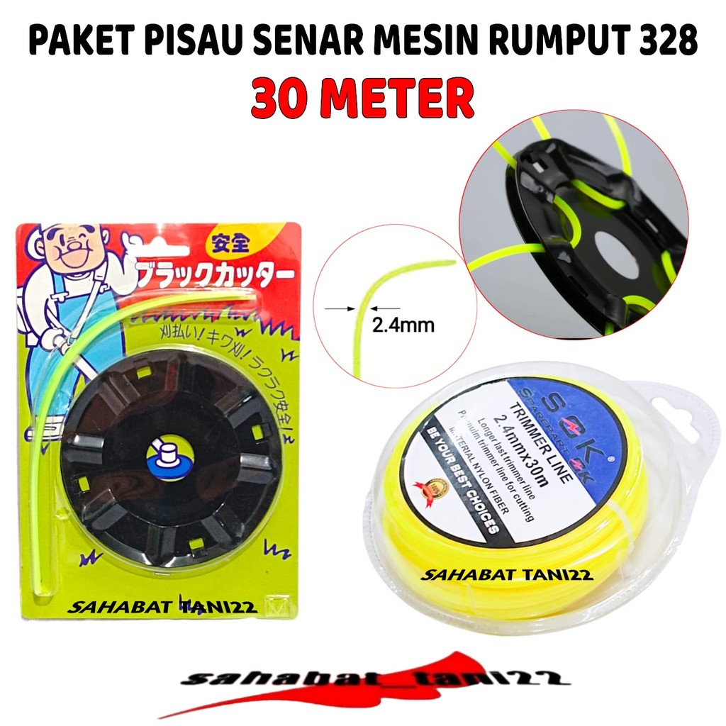 ALLS Pisau senar mesin potong rumput pisau senar mesin potong rumput tali senar potong rumput set