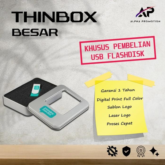 

Packaging Metal Thin Box Besar - Souvenir USB