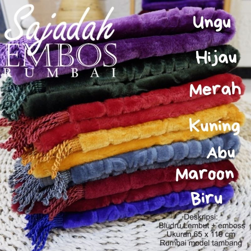 PROMO Sajadah Empuk Turki Polos / Emboss Tebal Jumbo 70 x120