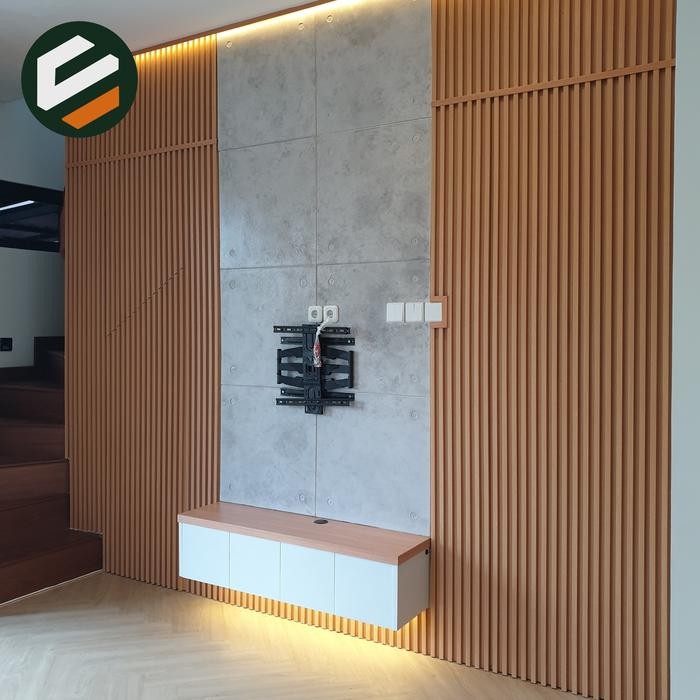 Rak TV gantung HPL /Kabinet TV HPL 120x30x30 - Sesuai Gambar