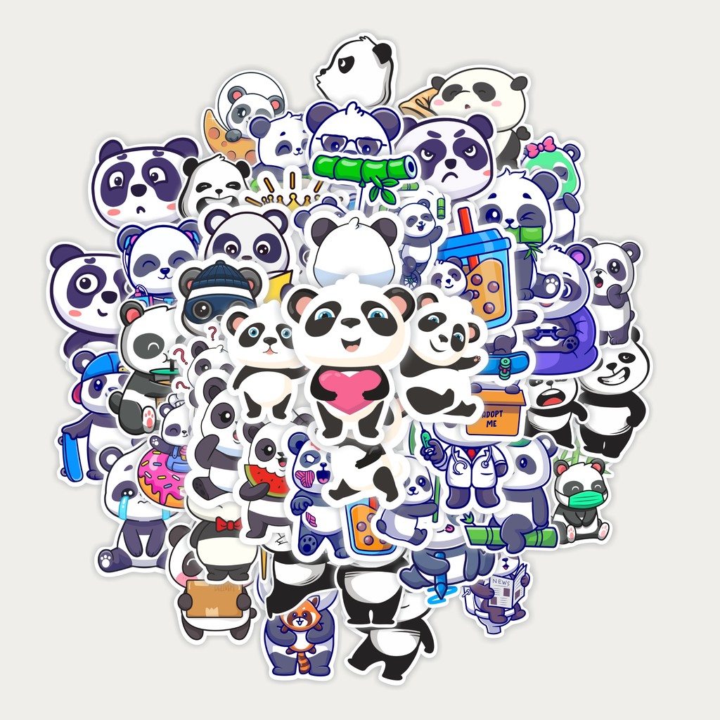 

Sticker Pack Sticker Hewan Panda | Sticker TUMBLR | Stiker LAPTOP KOPER HELM