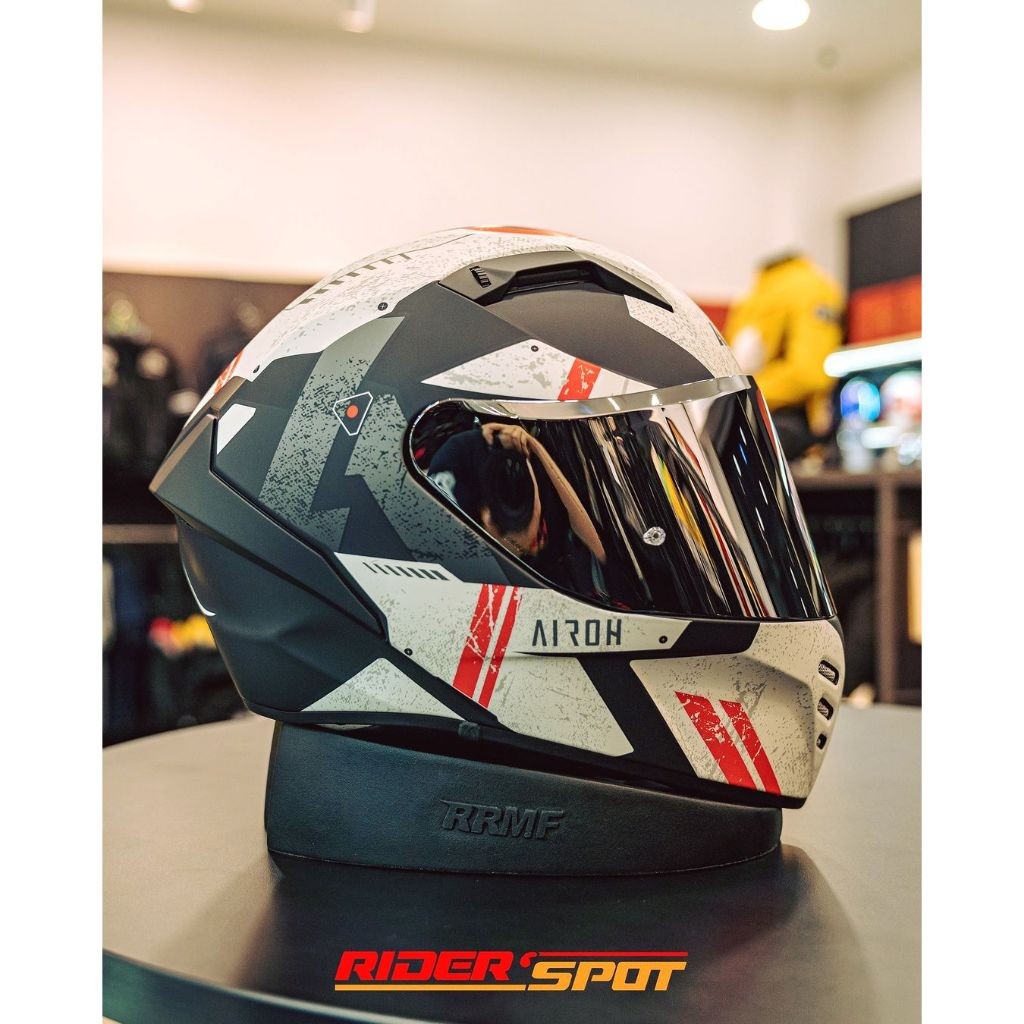 Helm Motor Airoh Connor Omega Matt Full Face Helmet Original Touring