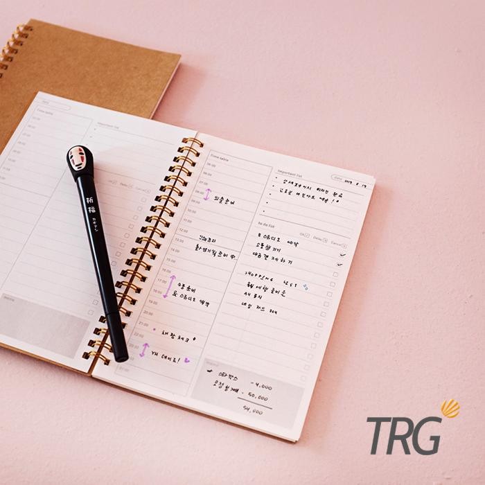 

R P e Buku Tulis Catatan A5 TRG - Kraft Cover Spiral Daily Planner Notebook