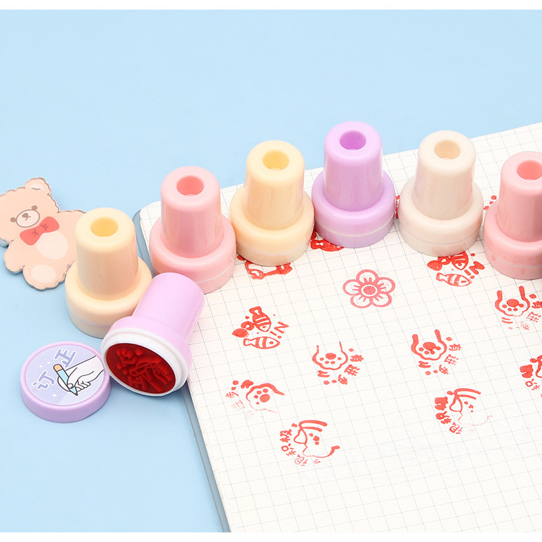 

COD 1 SET ISI 5 PCS STAMPLE MINI BENTUK KARTUN AMAN DI KULIT / STAMPLE KARTUN SANRIO KAWAII CUTE 3D