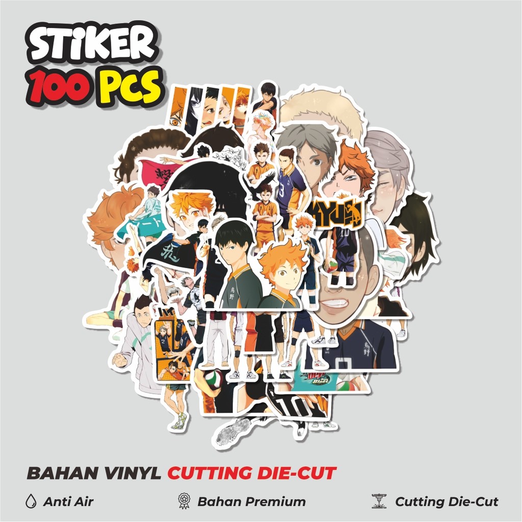 

Terbaru! 50 pcs Sticker Anime Haikyuu!! (Volleyball) Dekorasi Lucu Kreatif untuk Notebook, Skateboard, HP