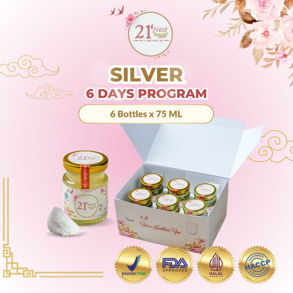 

21Nest Birdnest Minuman Sarang Burung Walet - SILVER (6X75ML)