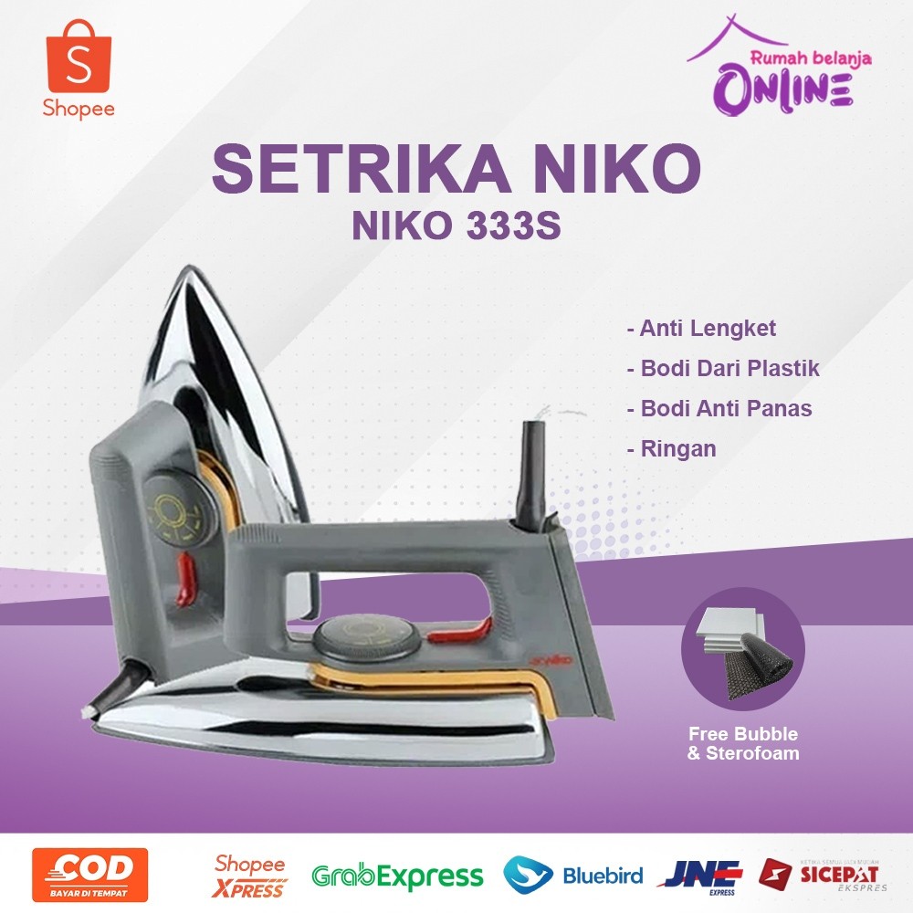 Setrika Niko NK-333S Dry Iron NK 333 S SETRIKA NIKO TAHAN LENGKET SETRIKA NIKO CO
