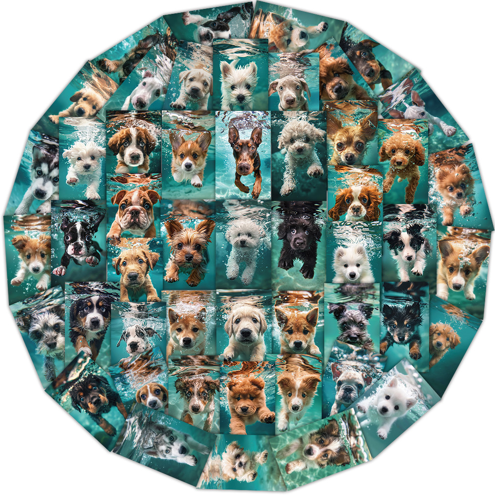 

50PCS In Water Cute Puppy Graffiti Stickers Scrapbooking Collage Material Stationery Water Bottles Phone Cases Guitars Stickers