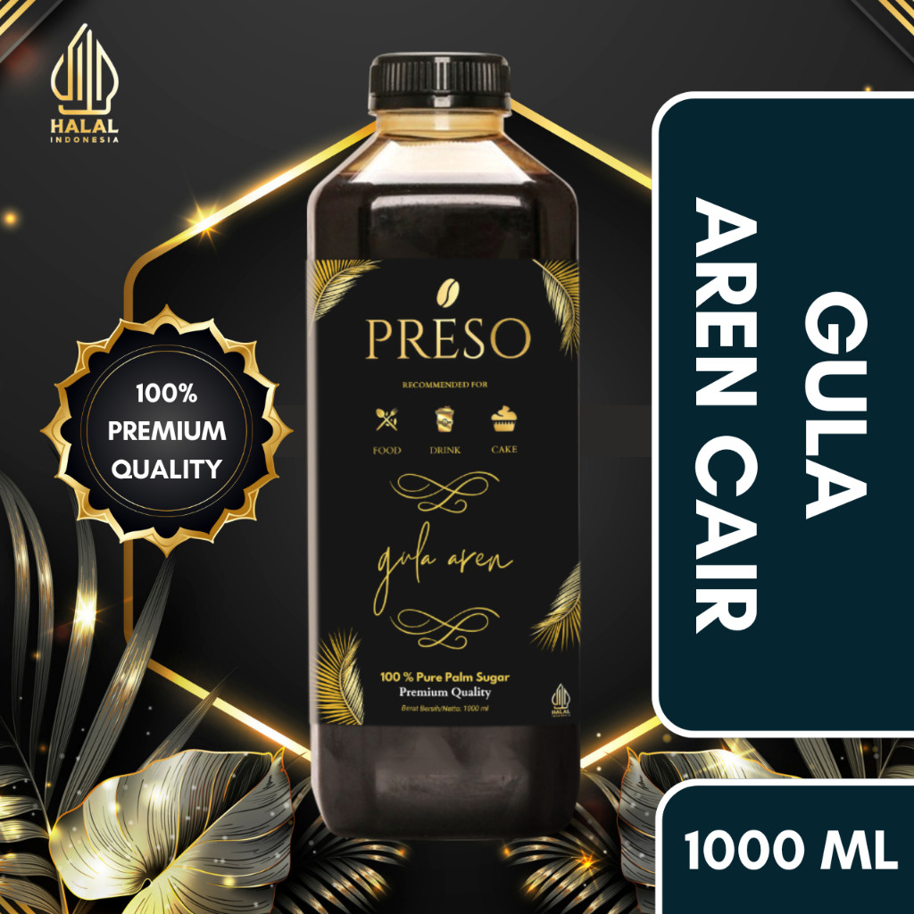 

NEW PRESO Gula Aren Cair 1000 ML 100% Premium Quality PREMIUM