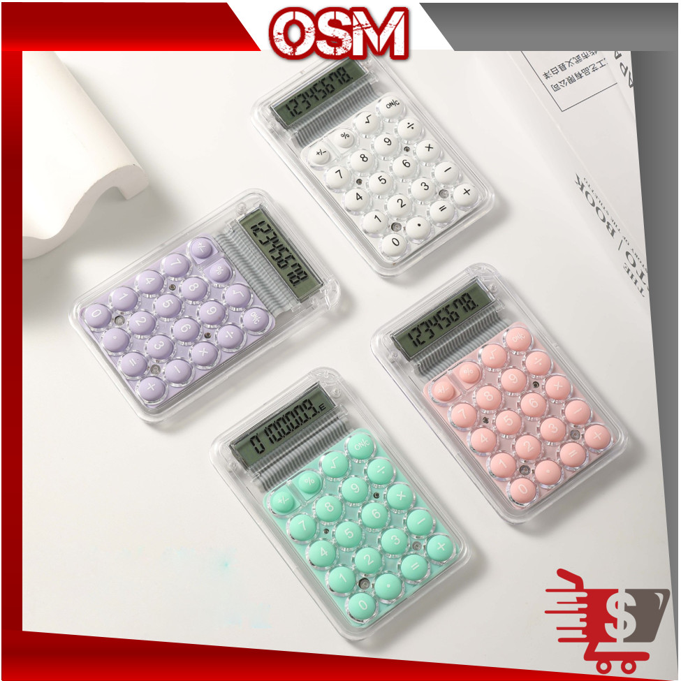 

OSM - 6626 Calculator Mini Pocket Size / Kalkulator Warna Makaron Lucu / Kalkulator Mini 3D / Kalkulator Portabel Aritmatika