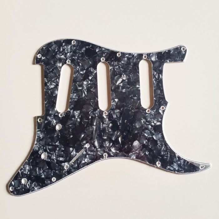 Pickguard Guitar Stratocaster Black Pearl