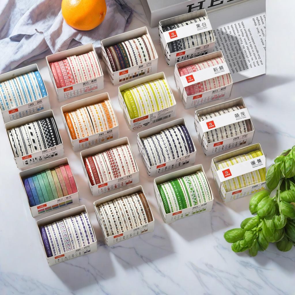 

10 Rolls Washi Tape Masking Tape SIMPLE EDITION Journal Planner DIY Scrapbook