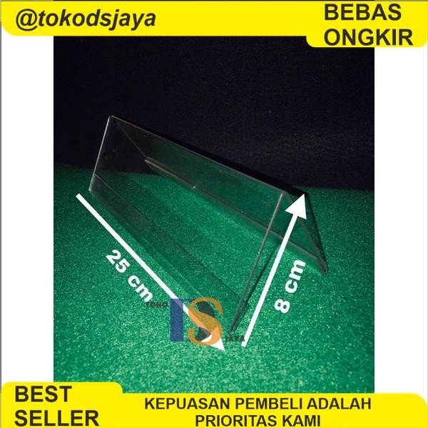 

PROMO 8 x 25 cm - Papan Nama Meja Akrilik Segitiga Dua Sisi - 8x25 segitiga dua sisi