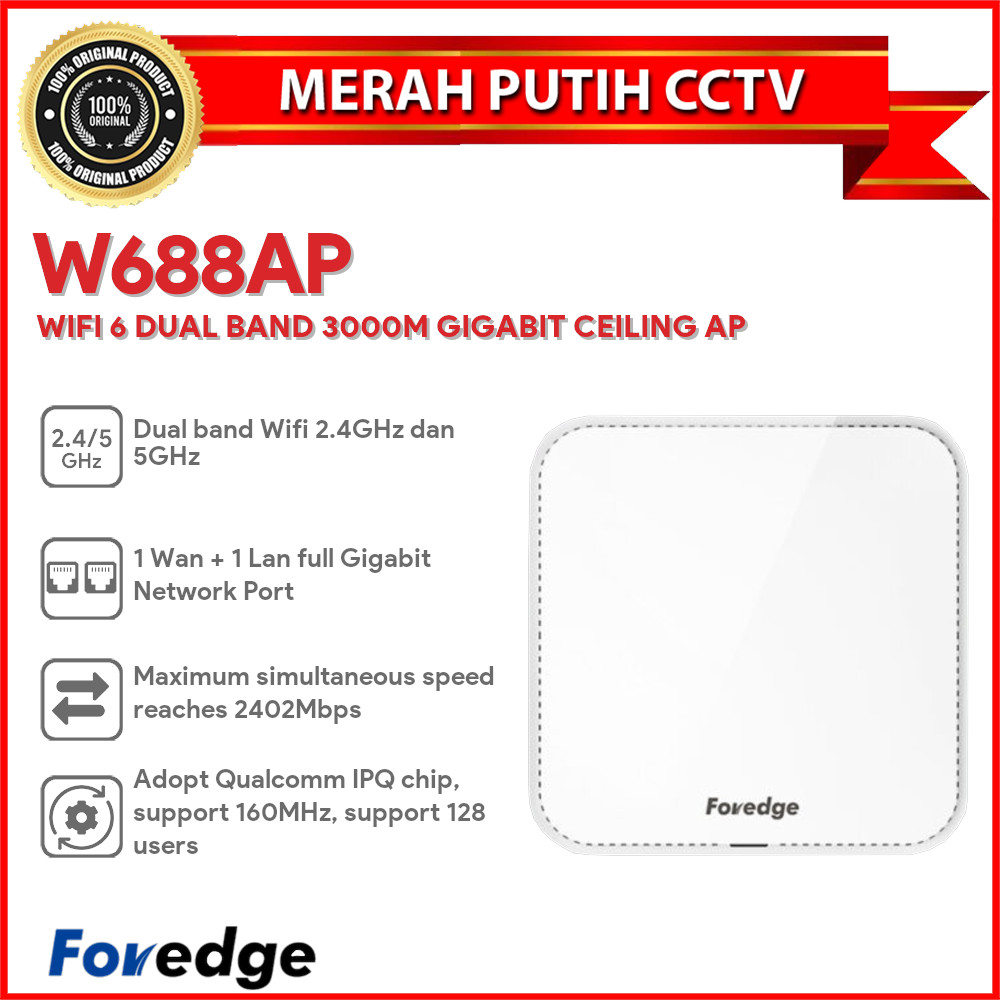 FOREDGE W688AP WIFI 6 DUAL BAND 3000M GIGABIT CEILING AP