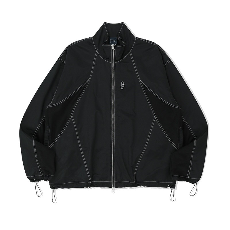 [Aland] - Romantic Crown - Runner'S Wind Jacket Black - Jaket Hitam