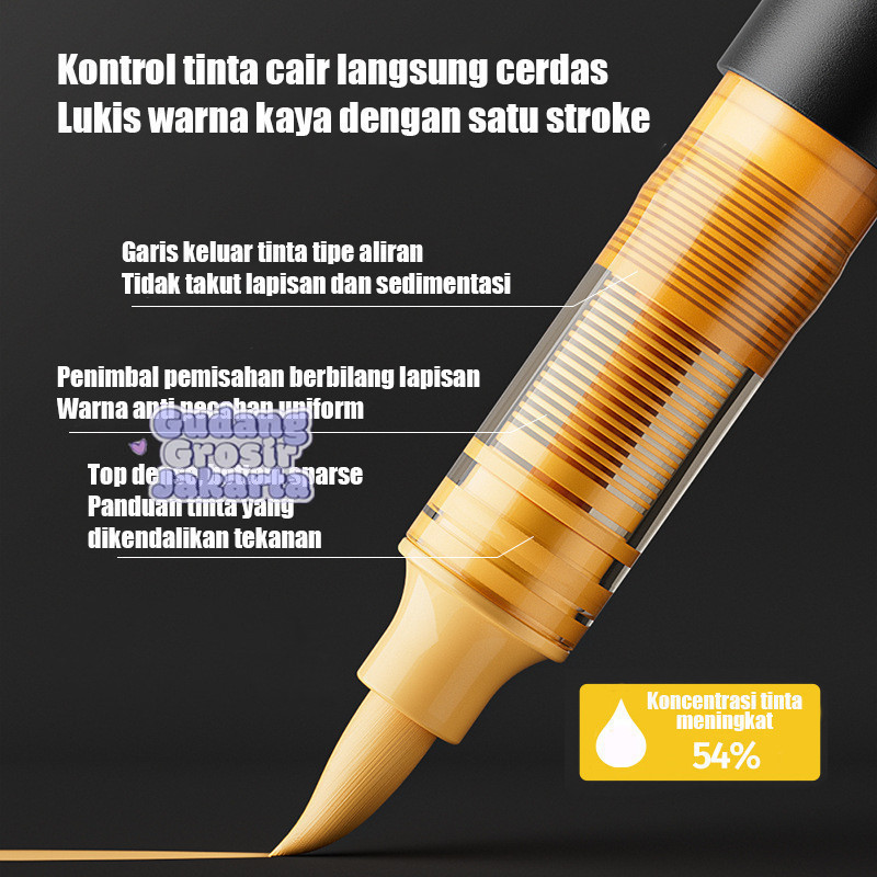D3W Akrilik Pen Langsung Cairan Kotak Hitam Kecil Anak-anak Lukisan Mahasiswa Dedicated Waterproof