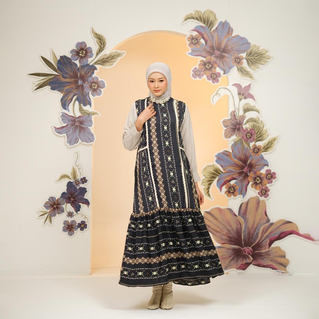 ZM Zaskia Mecca - Els Gamis Wanita Dress - Romansa Khatulistiwa - Edisi Nagasari