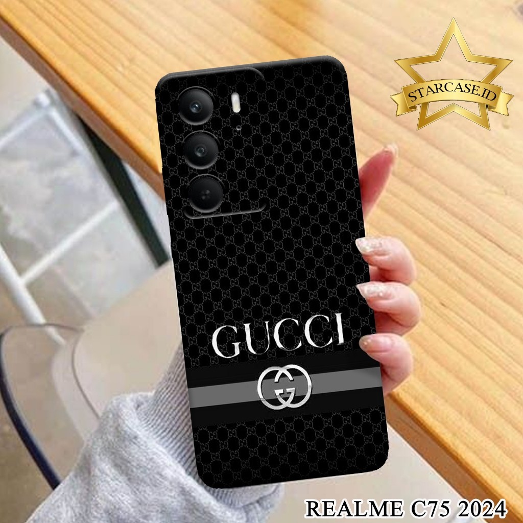 Case Realme C75 2024 - STARCASE - Casing Realme C75 2024 - Motif case GUCCI- Realme - Softcase Realm