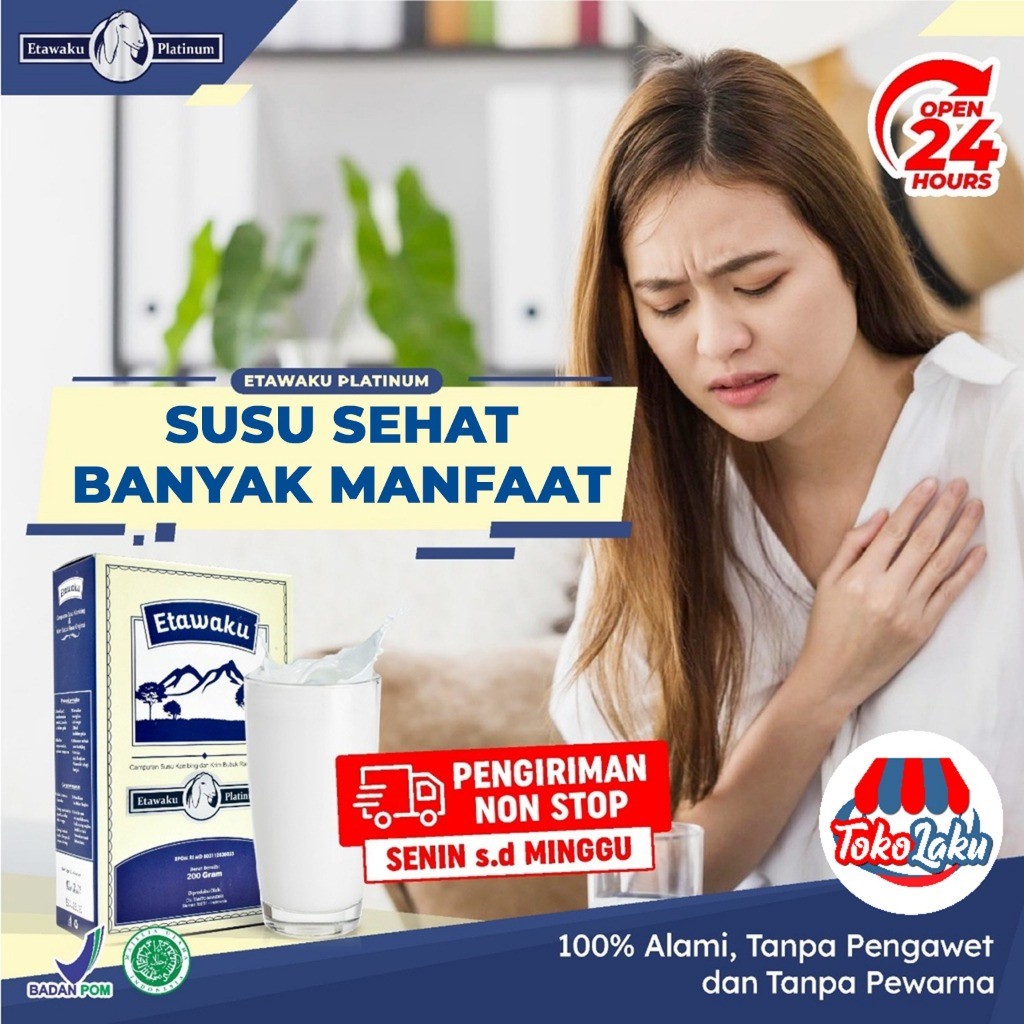 

(READY STOCK) Susu Kambing Etawa - Etawaku Platinum Krimer Bubuk Rendah Lemak Tingkatkan Kekebalan Tubuh & Atasi Gangguan Pernapasan Pernafasan Asma Bronkhitis Pneumonia Isi 200gr