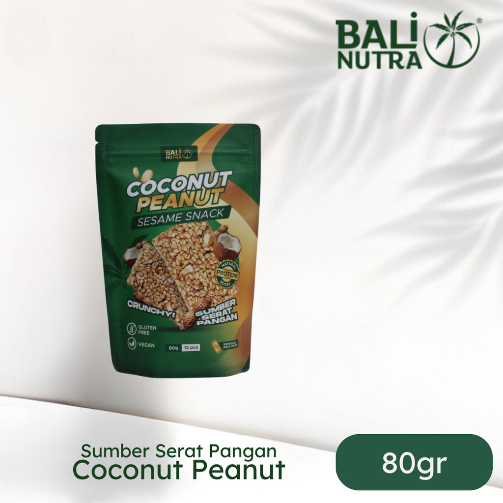 

BALI NUTRA Sesame Snack Coconut Peanut 80gr - Sumber Serat Pangan