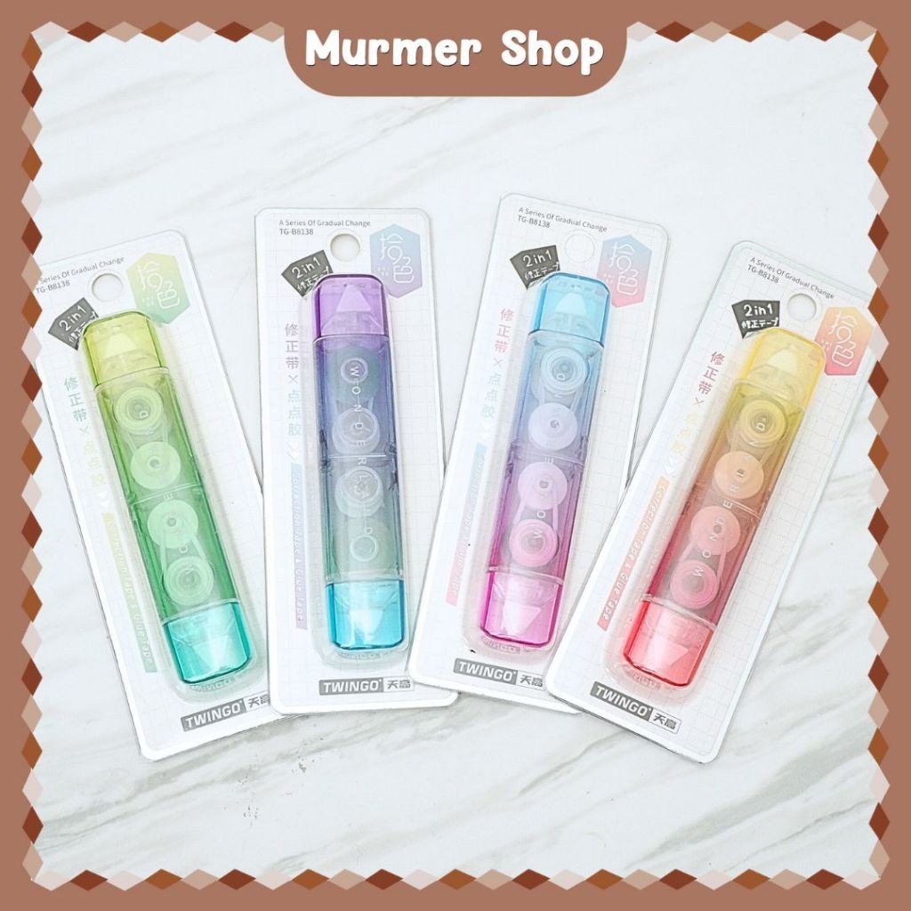 

Tip-X Kertas & Lem Twingo Wonderland Gradasi TG-B8138 Paper Glue Correction Tape Tipex Penghapus
