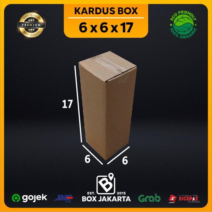 

KARDUS BOX uk 6x6x17 CM Kotak Packaging Corrugated SHEET POLOS