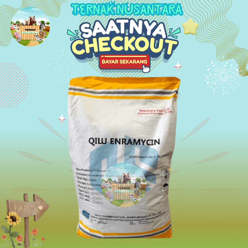 QILU ENRAMYCIN 4% 1 KG & 500 GRAM -  AGP Pemacu Produksi Telur & Premix Anti Microba.