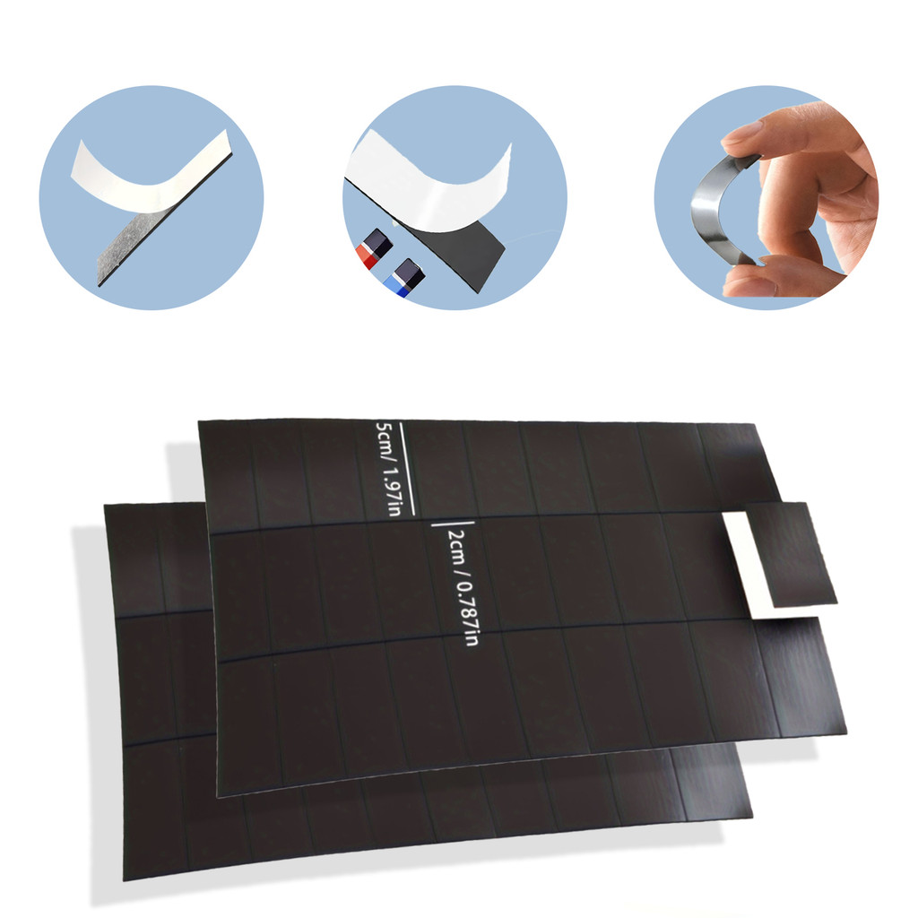 

60pcs/Set, Adhesive Backed Magnetic Sheet Multifunctional Multi-Scene Magnetic Stickers, Can Be Used As Refrigerator Stickers