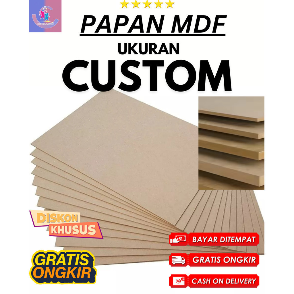 CUSTOM POTONG MDF BOARD 5MM / PAPAN MDF 5 MM / K E